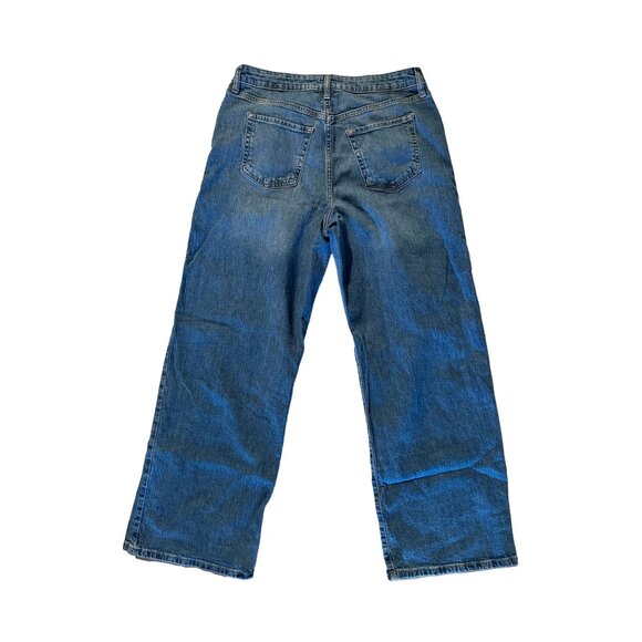 WILD FABLE Medium Wash Wide Leg Crop Jeans Size 10 - Picture 6 of 7